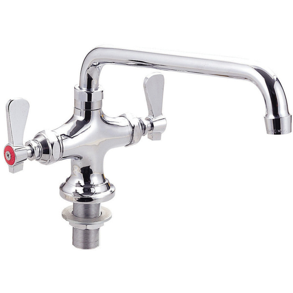 Bk Resources OptiFlow Faucet, dual valve, deck mount, interchangeable 8" swing spout BKF-DPF-8-G